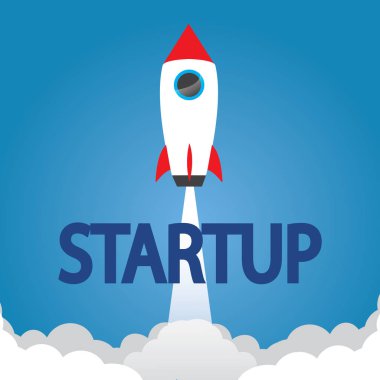 İş başlangıç kavramı. Vektör çizim