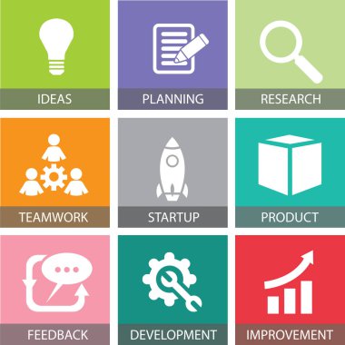 İş başlangıç kavramı. Vektör çizim