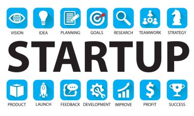 İş başlangıç kavramı. Vektör çizim