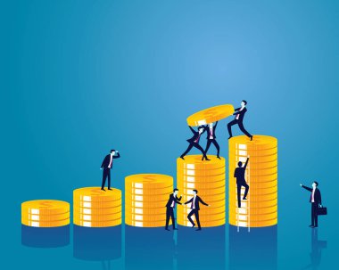 İşadamı ve para kavramı. Vectorillustration