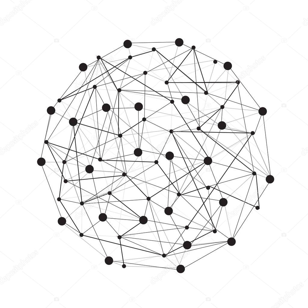 Abstract Lines and Dots of Global Connections