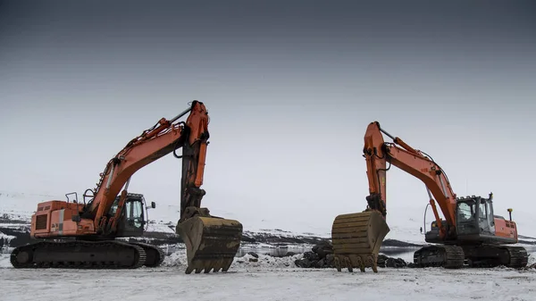 Excavadora. Construcción norte . — Foto de Stock