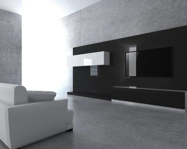 3D render iç oturma odası