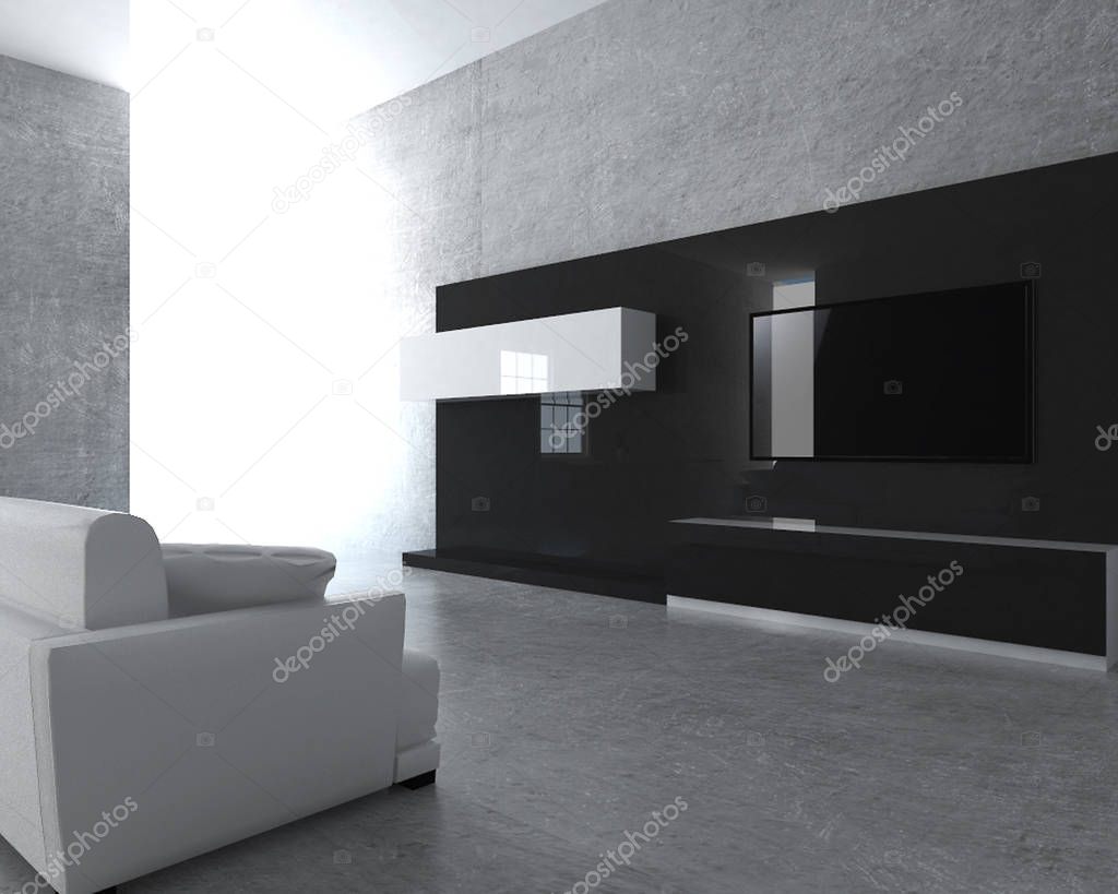3d render interior Living room