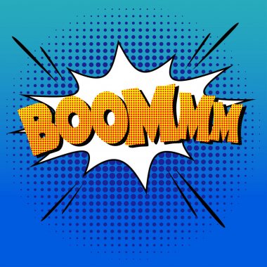 Vektör Boom pop sanat komik konuşma balonu, çizgi film