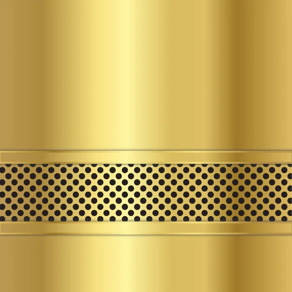 Fondo metálico de acero inoxidable dorado . — Vector de stock