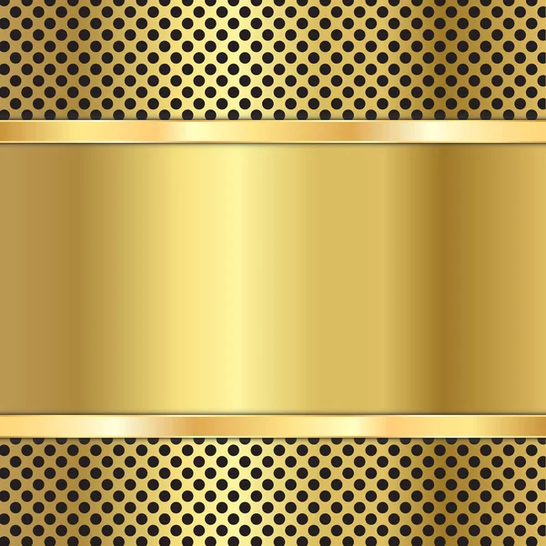 Oro fondo in acciaio inox metallo . — Vettoriale Stock