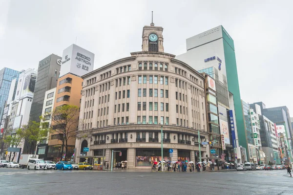 Lojas de departamentos em Ginza District, Tóquio . — Fotografia de Stock