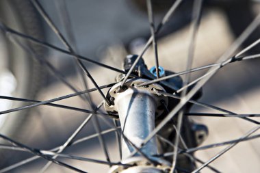 Bisiklet tamir. Bisiklet zinciri yakın çekim.