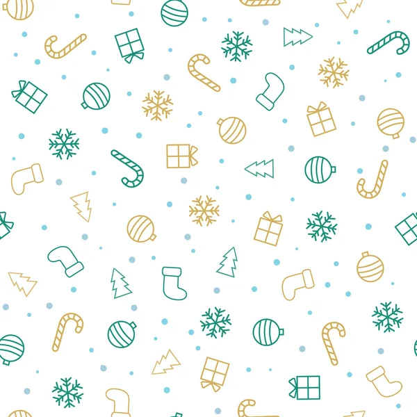 Christmas background. Flat seamless pattern. — Stock Vector