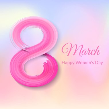 8 Mart Dünya Kadınlar Günü. Tebrik kartı
