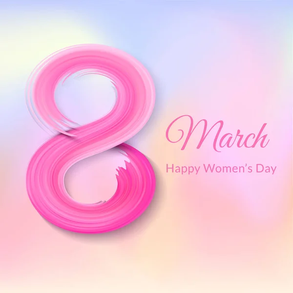 8 Mart Dünya Kadınlar Günü. Tebrik kartı