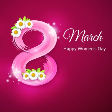 8 Mart Dünya Kadınlar Günü. Tebrik kartı