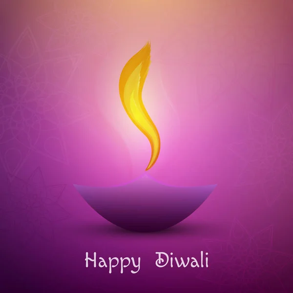 Feliz cartão de saudação diwali — Vetor de Stock