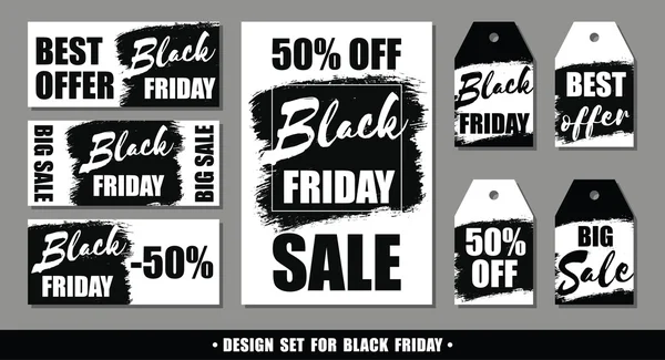 Set of Black Friday templates — Stock Vector