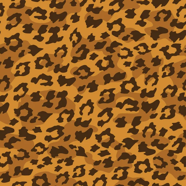 Fundo sem emenda leopardo. Ilustração vetorial . — Vetor de Stock