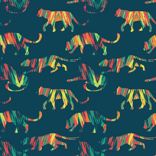 Soyut hayvan siluetleriyle kusursuz egzotik desenler.