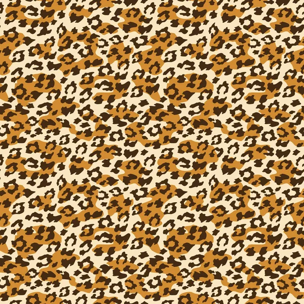 Leopard Seamless Bakgrund. Vektorillustration. — Stock vektor