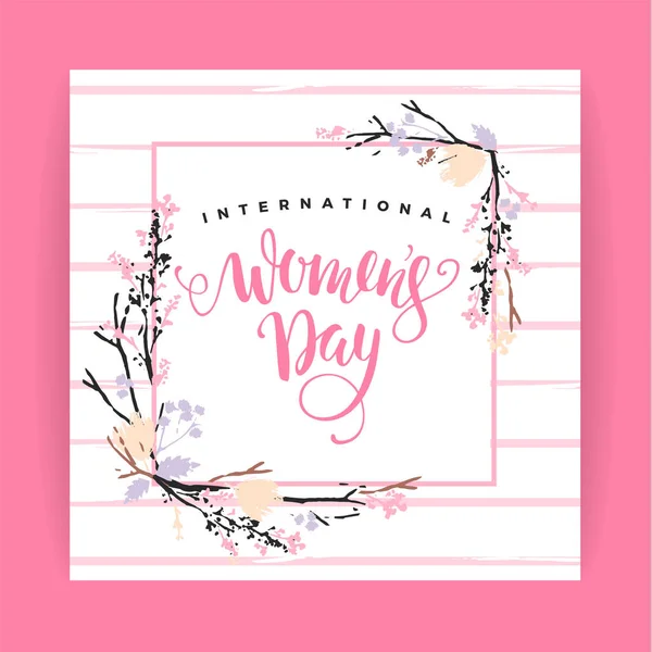 International Women s Day. Vector template — Stock Vector