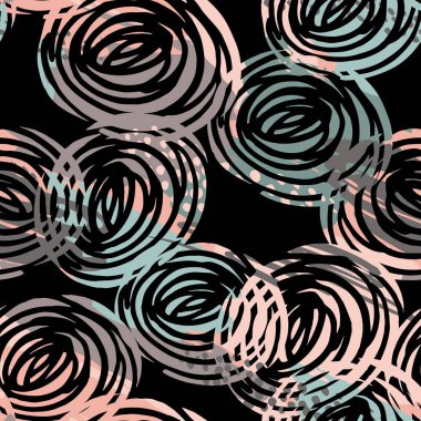 Güllü soyut çiçek seamless modeli.