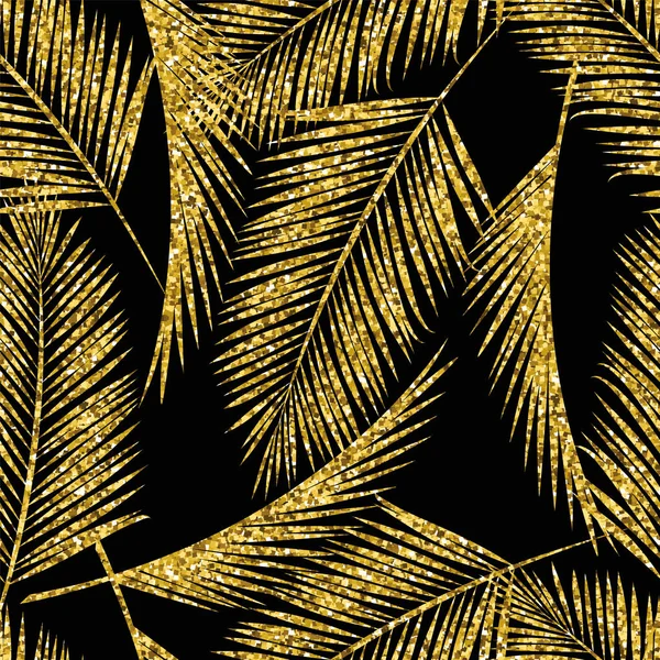 Egzotyczny wzór z palm leaf sylwetki. — Wektor stockowy