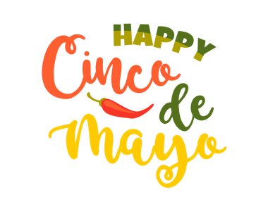 Cinco de Mayo. Vektör çizim.