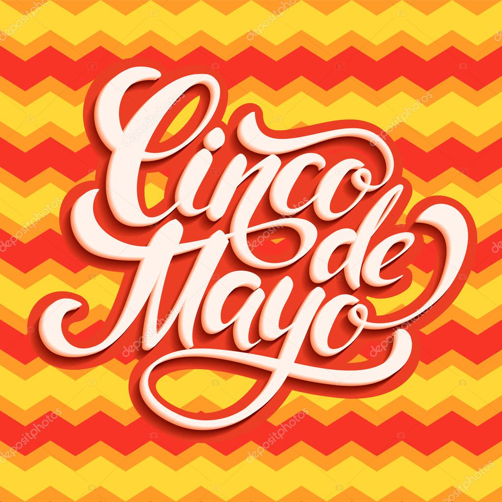 Cinco de Mayo lettering design. Vector illustration