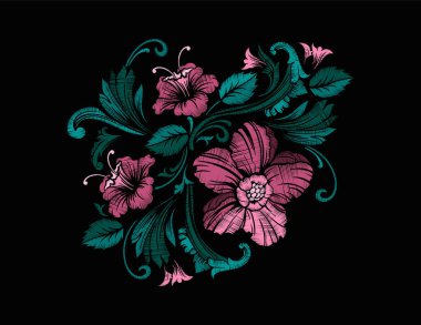 Nakış tasarım Barok tarzı. Vektör