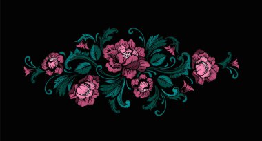 Nakış tasarım Barok tarzı. Vektör