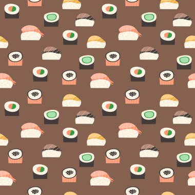 Suşi farklı tipleri ile Seamless Modeli.