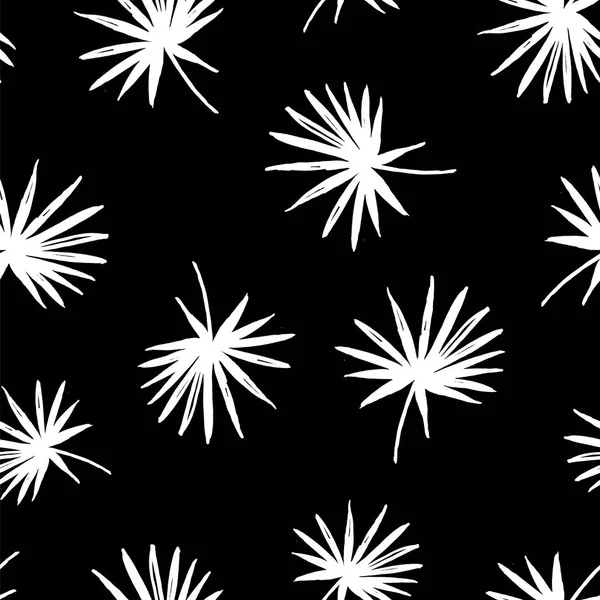 Seamless egzotik modeli ile tropikal palmiye yaprakları.