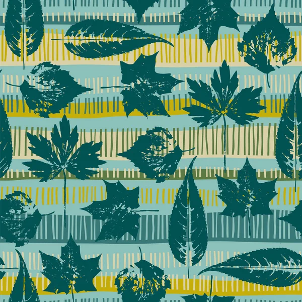 Patrón sin costura de otoño abstracto con hojas . — Archivo Imágenes Vectoriales
