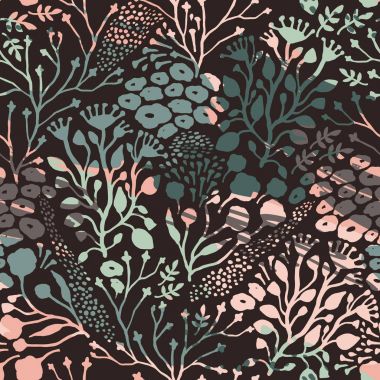 Dokular soyut çiçek seamless modeli son moda el ile çizilmiş.