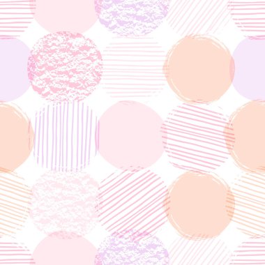 Çemberli soyut geometrik dikişsiz desen.