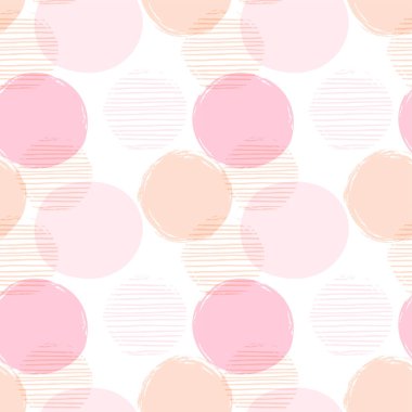 Çemberli soyut geometrik dikişsiz desen.