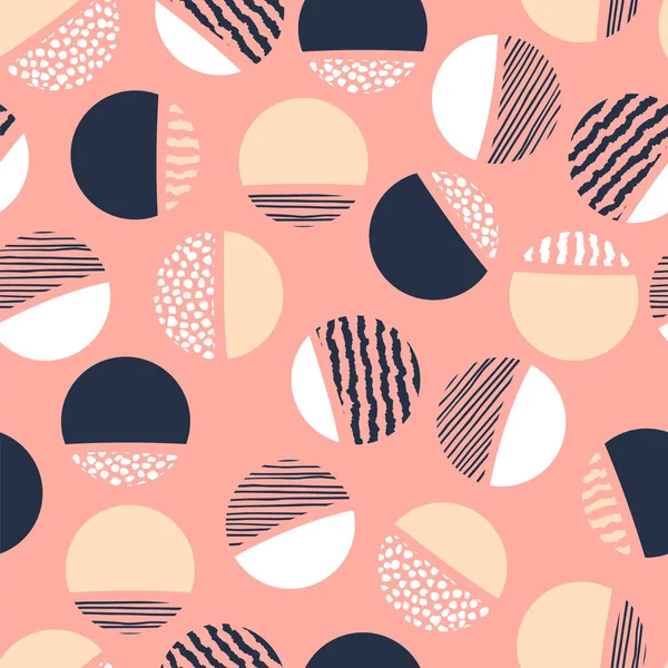 Çemberli soyut geometrik dikişsiz desen.