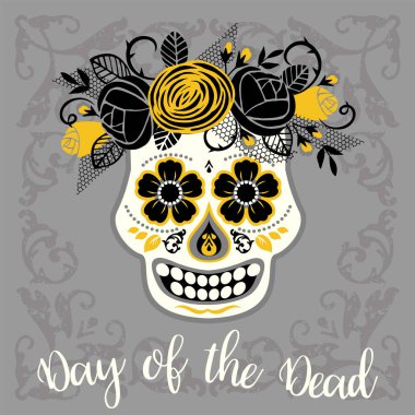 Dia de los muertos. Ölülerin günü. Vektör tasarım öğesi.