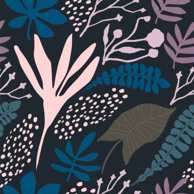 Dokular soyut çiçek seamless modeli son moda el ile çizilmiş.