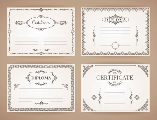 Modèles de conception vectorielle Collection pour diplôme, certificat, affiches et autres usages . — Image vectorielle