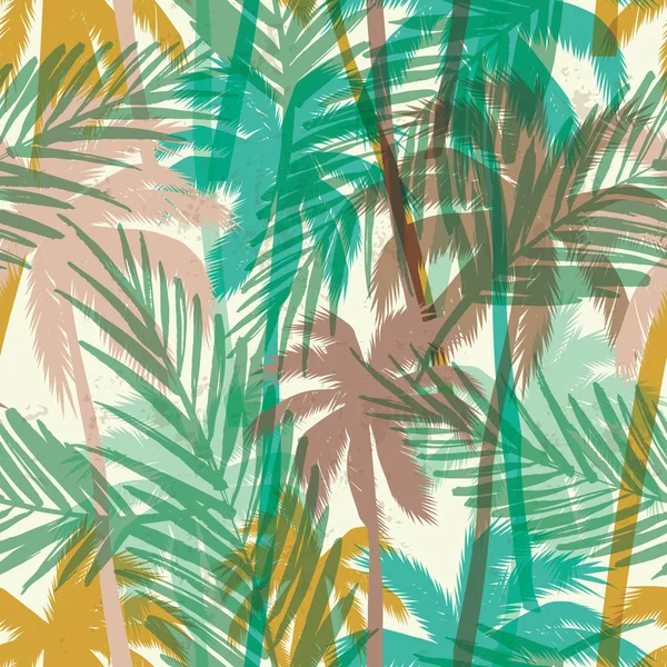 Тропическая летняя печать с пальмой . — стоковый вектор