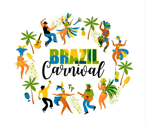 Βραζιλίας καρναβάλι. Σχεδιασμός στοιχείο για Καρναβάλι έννοια και σε άλλους χρήστες. — Διανυσματικό Αρχείο