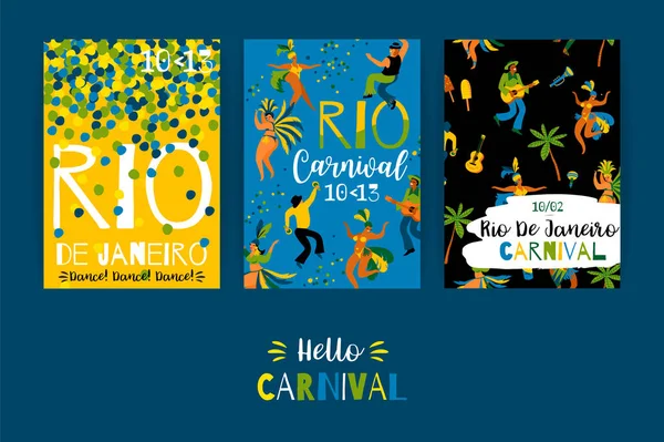 Brasilien karneval. Vector mallar för carnival koncept och andra användare. — Stock vektor