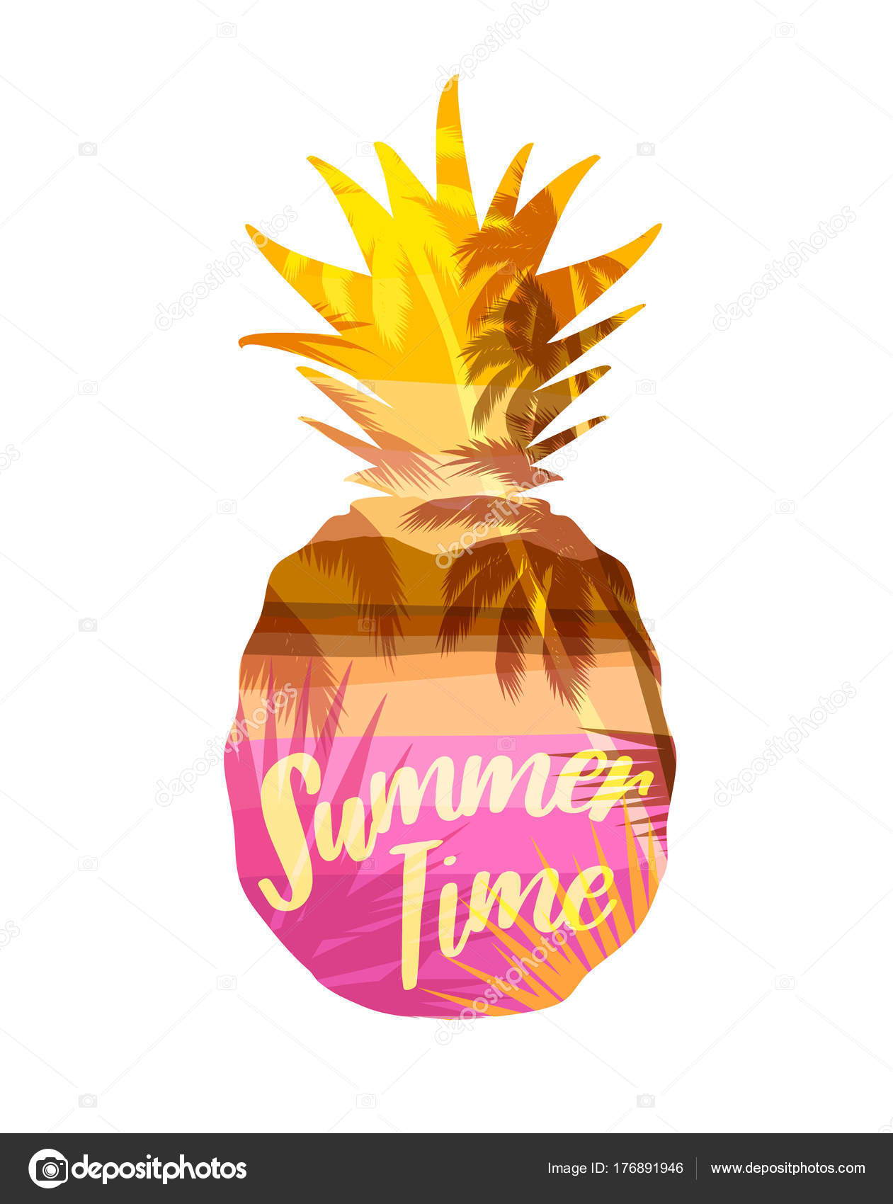 Tropical Beach Summer Print With Slogan For T Shirts Posters Card And Other Uses Vector Image By C Nadezda Grapes Vector Stock 176891946