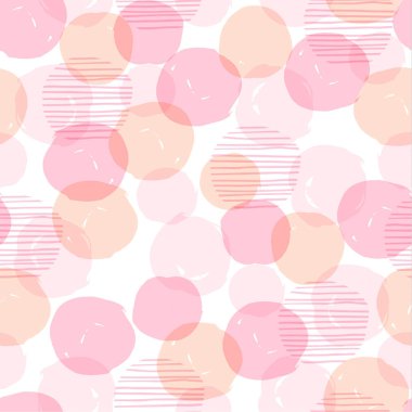 Daireler ile soyut geometrik seamless modeli. Modern soyut tasarım.