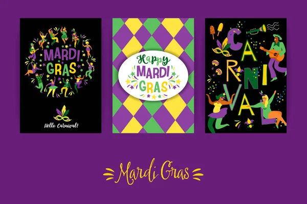 Mardi Gras. Vector templates for carnival concept and other users — Stock Vector
