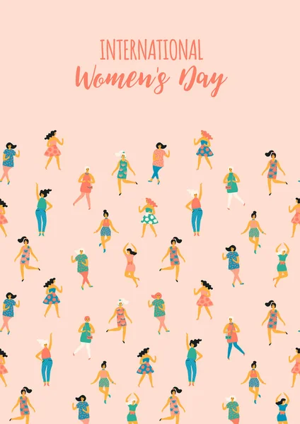 Journée internationale de la femme. Modèle vectoriel . — Image vectorielle