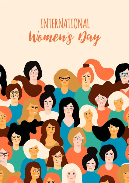 Διεθνής Ημέρα γυναικών. Πρότυπο διάνυσμα. — Διανυσματικό Αρχείο