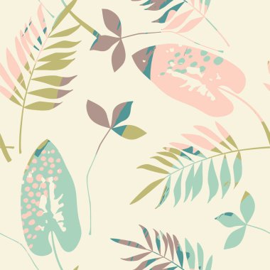 Dokular soyut çiçek seamless modeli son moda el ile çizilmiş.