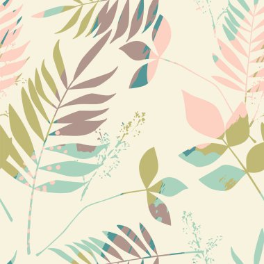 Dokular soyut çiçek seamless modeli son moda el ile çizilmiş.