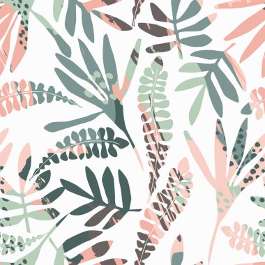 Dokular soyut çiçek seamless modeli son moda el ile çizilmiş.